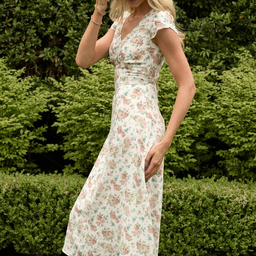 Fiona Dress in Countryside Peony Blossom