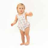 Julep's Floral Patchwork - Ric Rac Ruffle Sunsuit