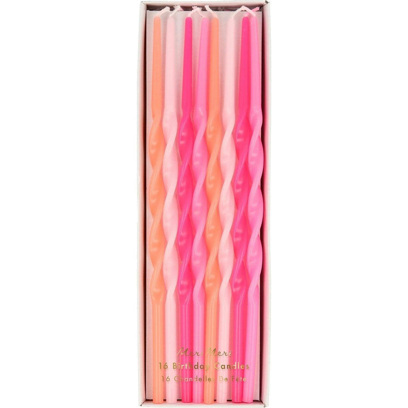 Pink Twisted Long Candles