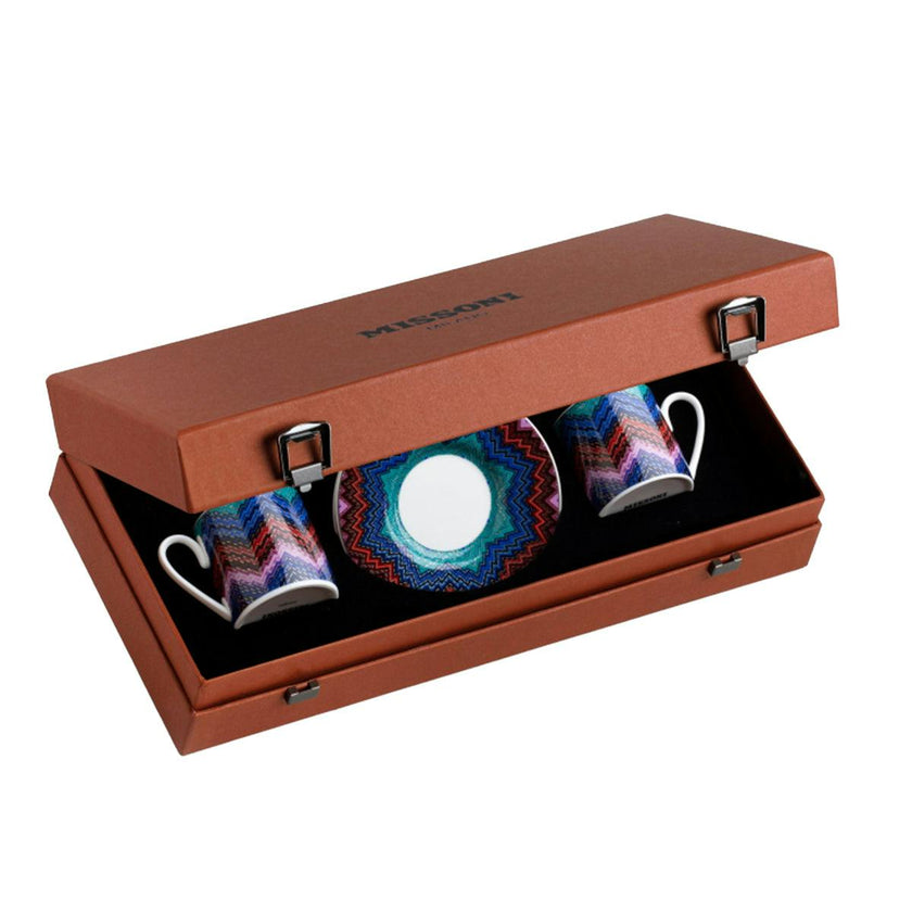 Coffee Cup & Saucer STARLIGHT Set of 2 in Luxury Box - Ø 6 X H 6,1 Cm Cap. 12 Cl. - S.12 Cm