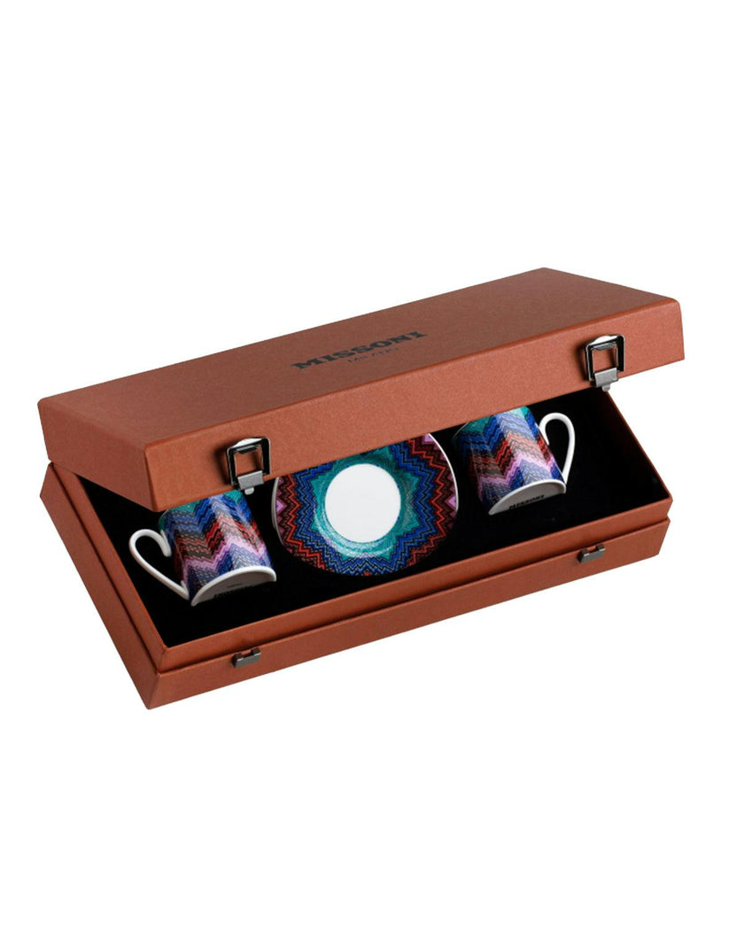 Coffee Cup & Saucer STARLIGHT Set of 2 in Luxury Box - Ø 6 X H 6,1 Cm Cap. 12 Cl. - S.12 Cm