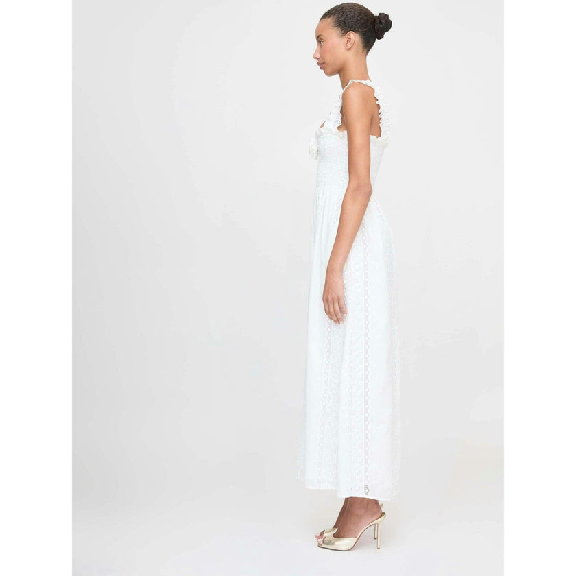 The Rosetta Nap Dress - White Broderie Voile