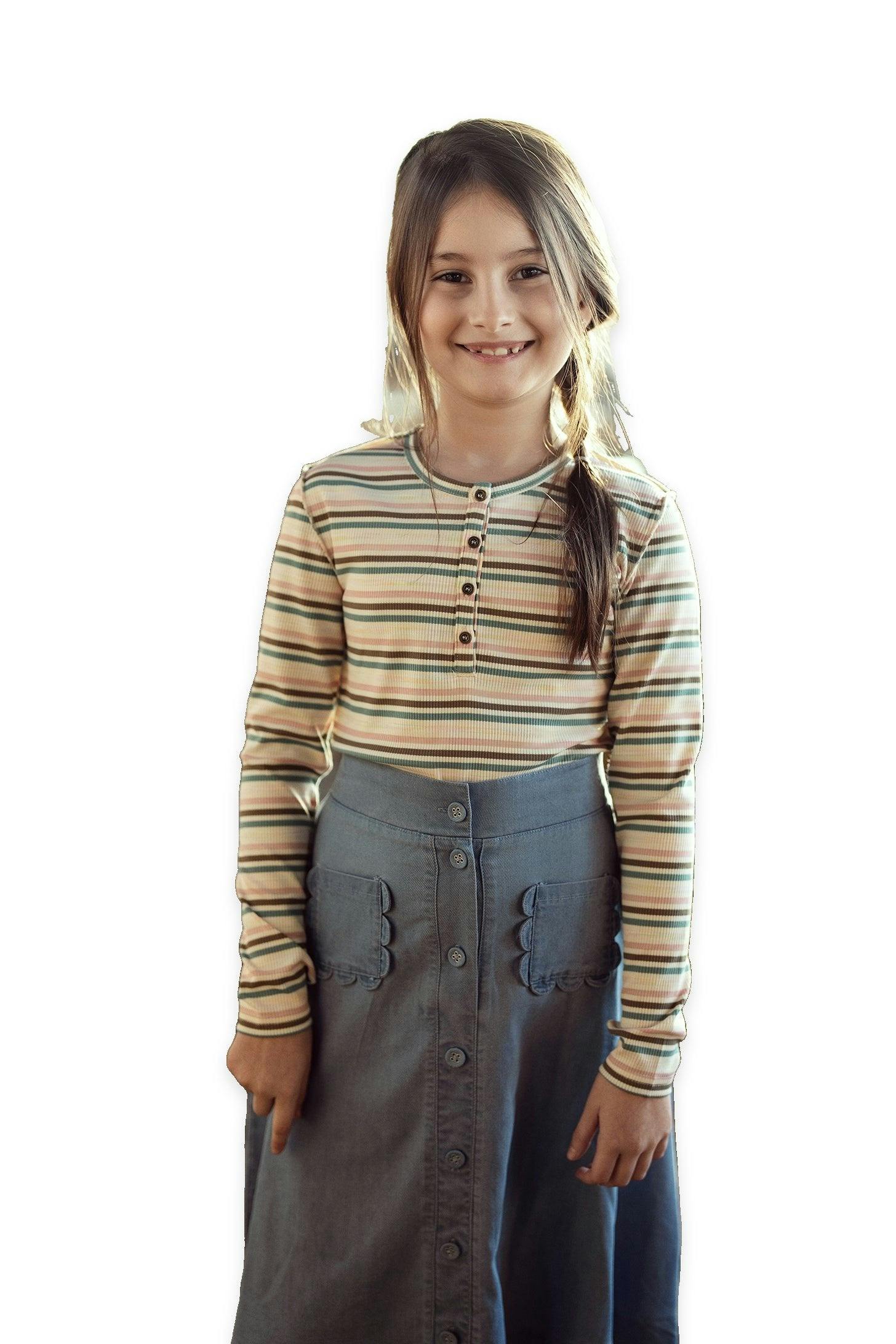 Multi Stripe Rib Top