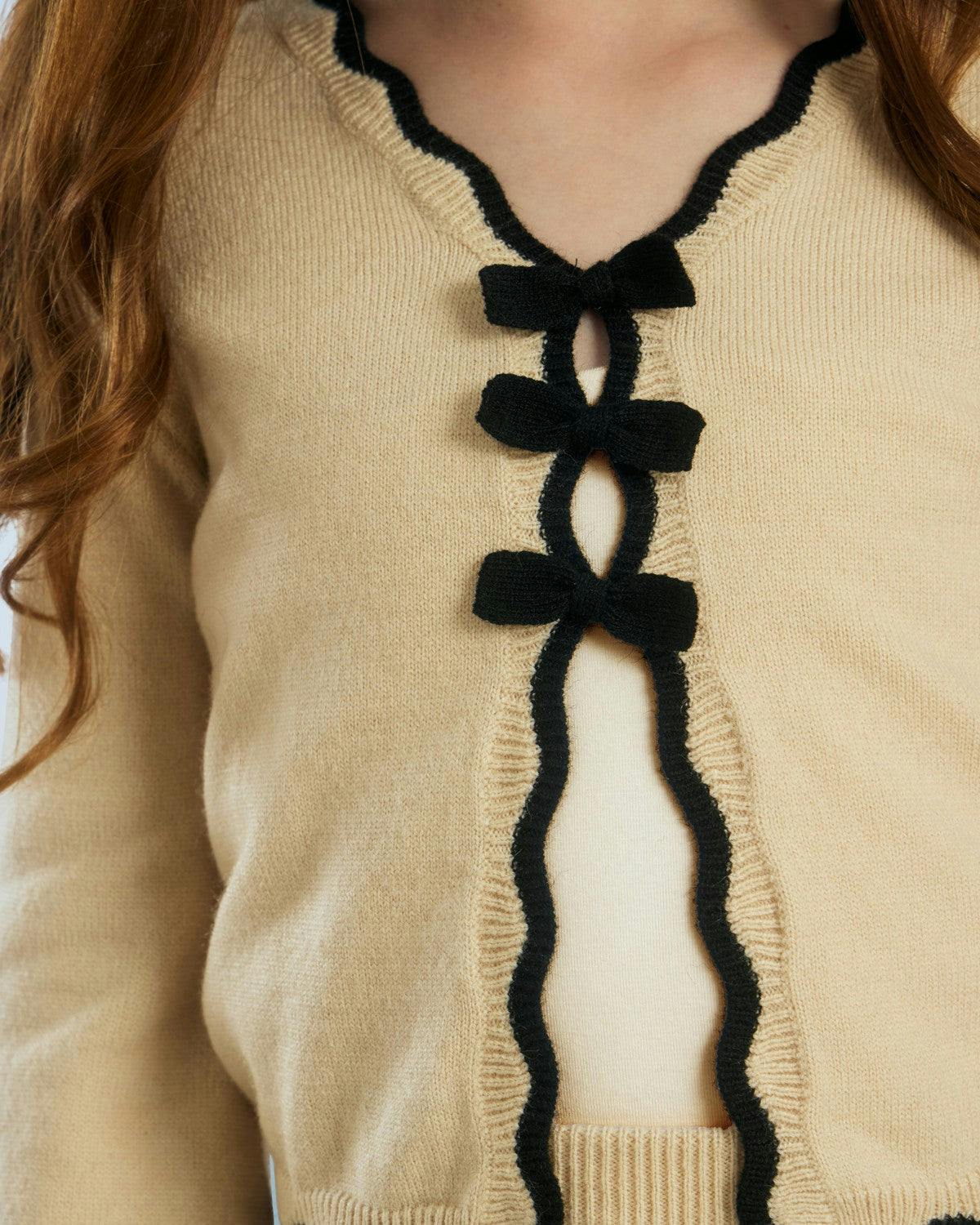 Carla Knit Cardigan, Crème