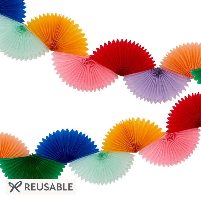 Rainbow Honeycomb Fan Garland