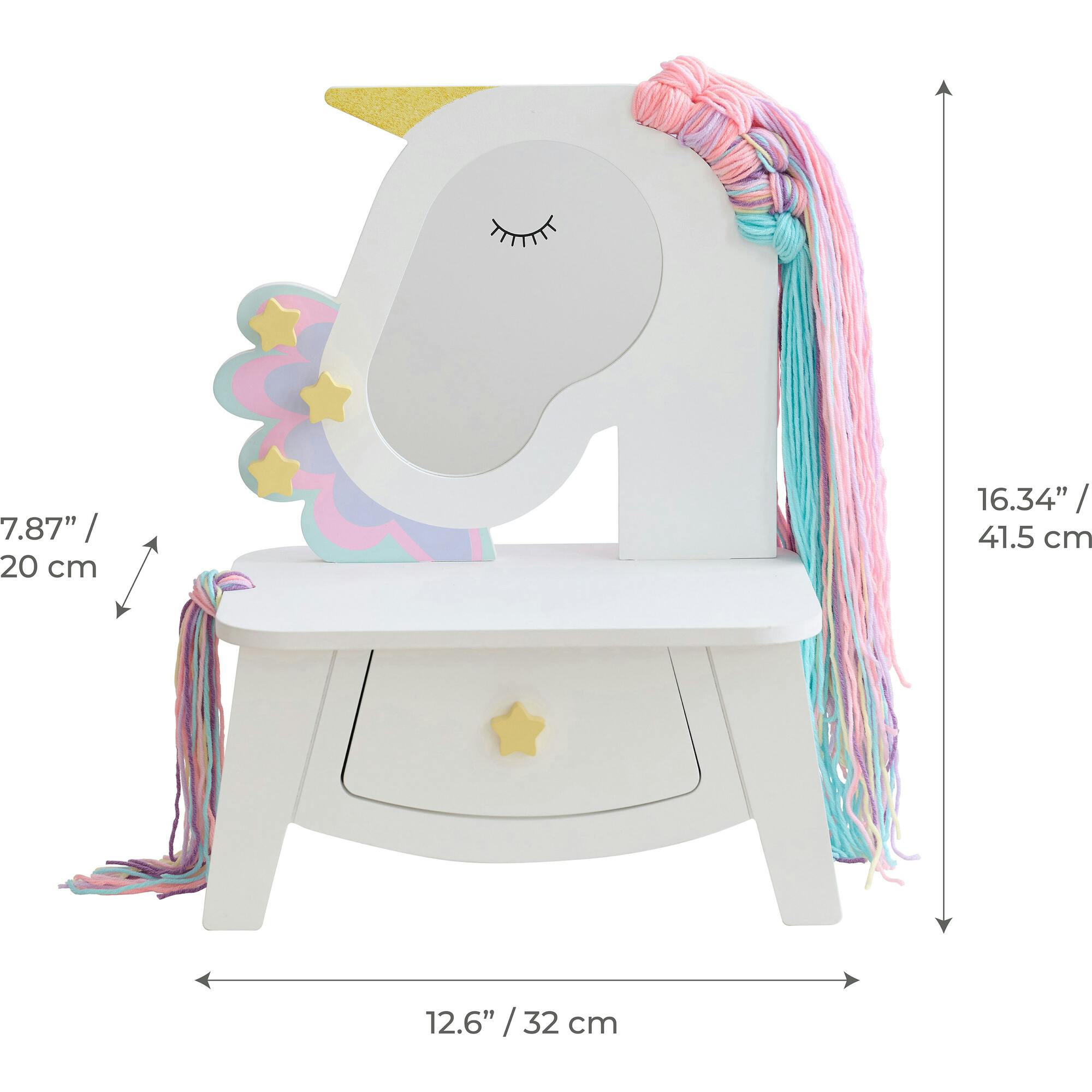 Teamson Kids Dreamy Makeup Vanity Set Mirror & Drawer
