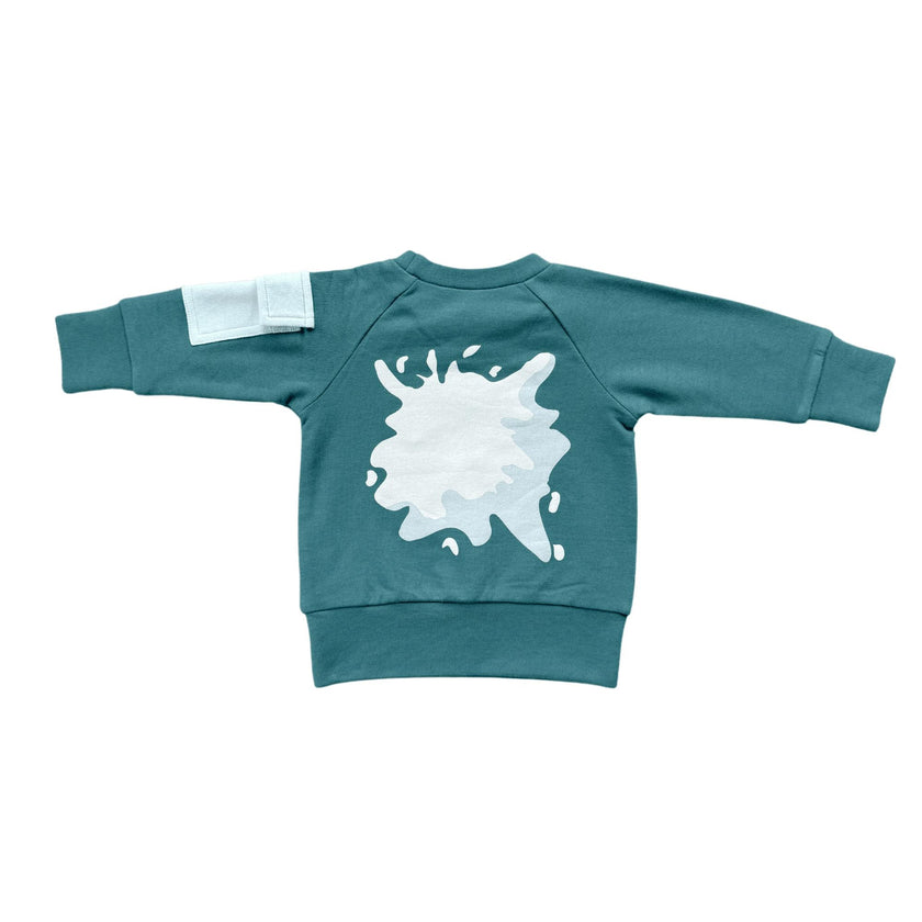 Boys Raglan Sweatshirt in Footprints