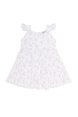 Pink Bunny Toile Ruffle Dress