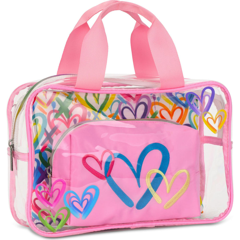 COREY PAIGE HEARTS COSMETIC BAG TRIO