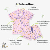 The Eye Pink Bamboo Women's Pajama Shorts Set