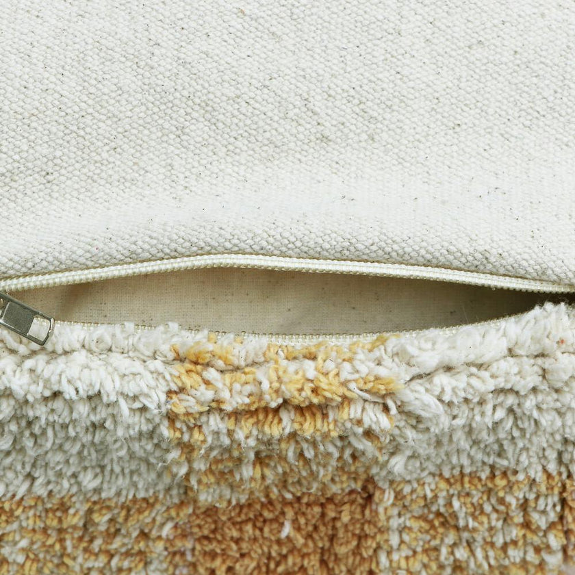 Vichy Plush Tablecloth-Inspired Pouf