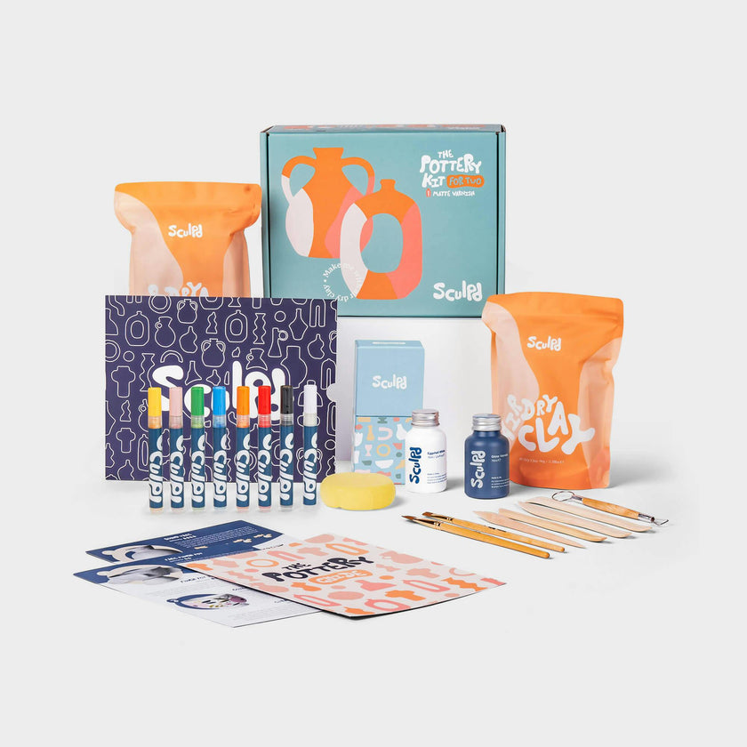 Home Pottery Kit with Paint Set