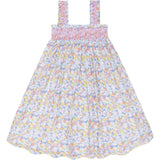 girls jasmine blossom smocked ruffle strap dress