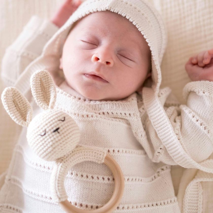 Crochet Rattle in Bunny