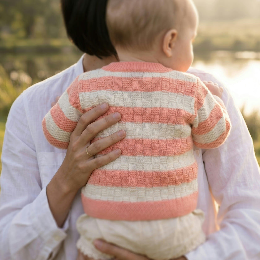 THE ASPEN CASHMERE CARDIGAN | NANTUCKET STRIPE