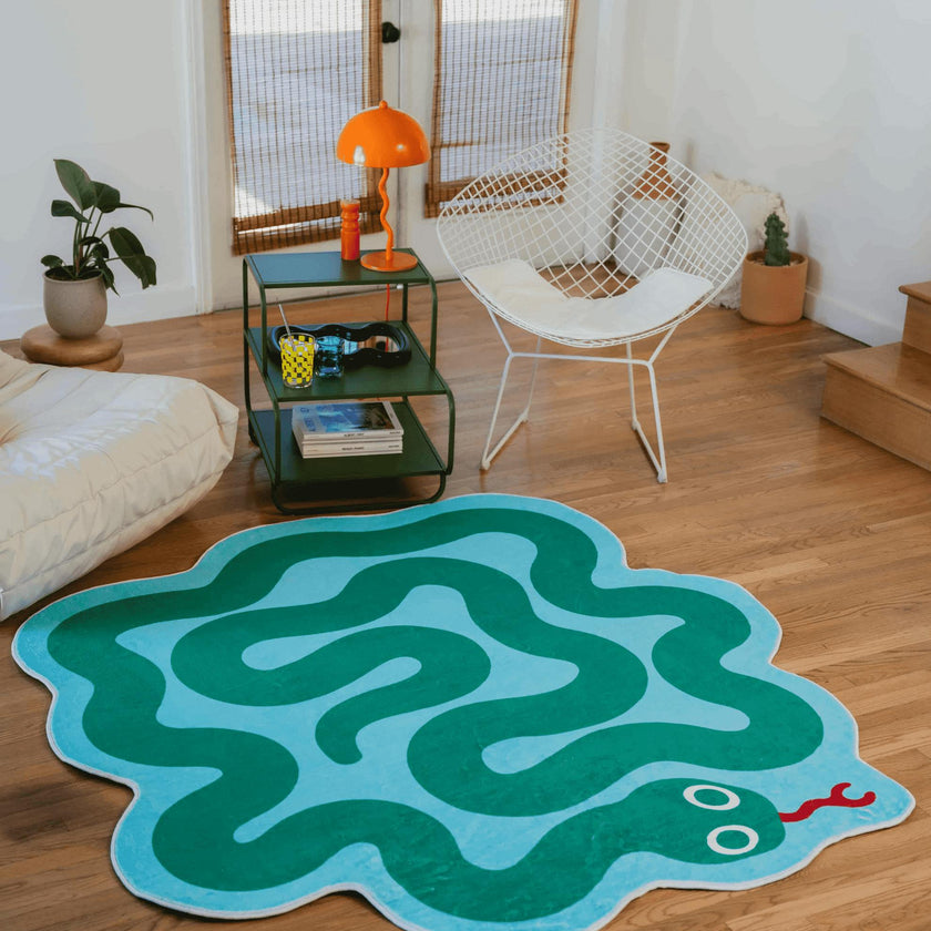 Spiral Snake Design Rug by Johann Banta