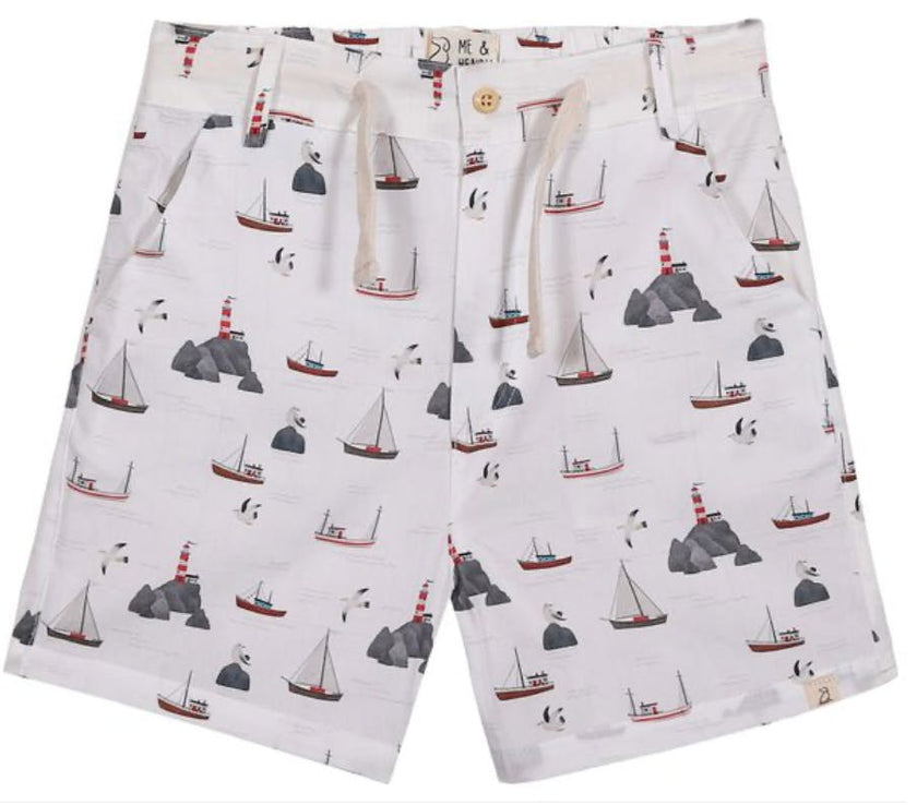 MAHALO WHITE HARBOUR PRINTED WOVEN SHORTS