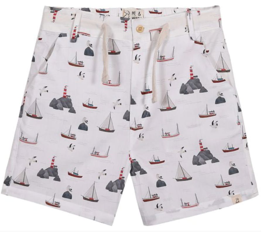 MAHALO WHITE HARBOUR PRINTED WOVEN SHORTS