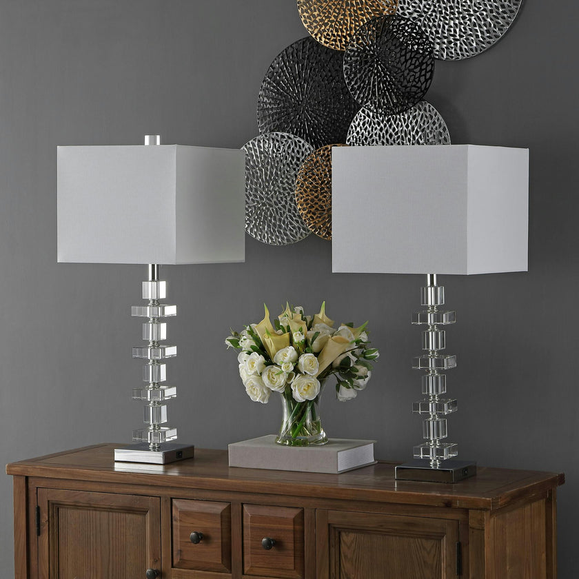 Deco Crystal Table Lamps with USB Port