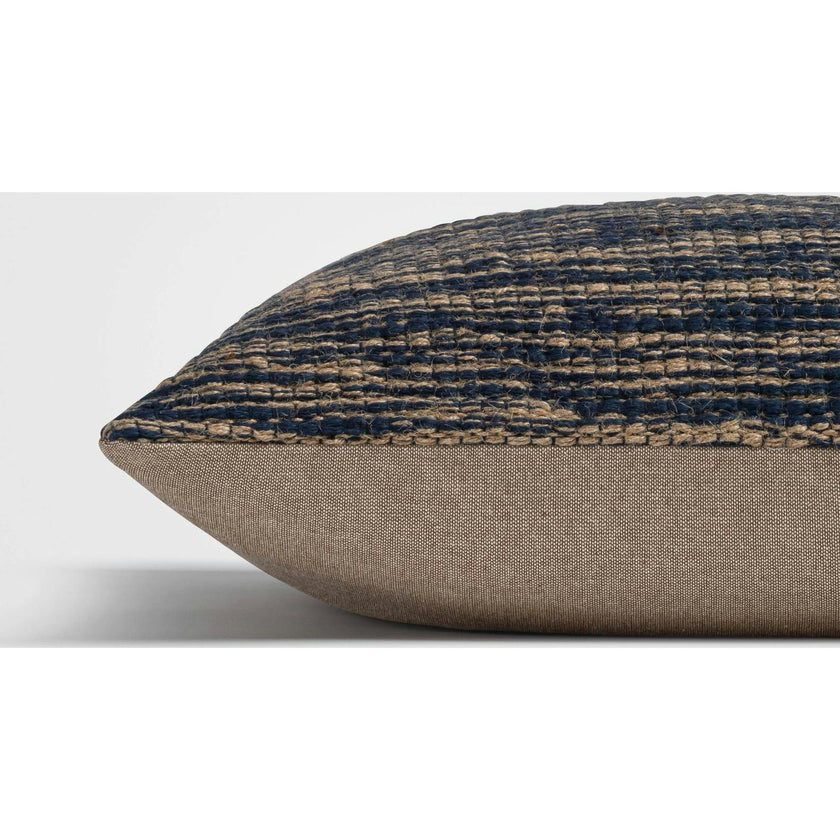 Coastline Blue & Beige Nautical Texture Throw Pillow