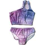 Two Piece One Shoulder Swimsuit, Pink