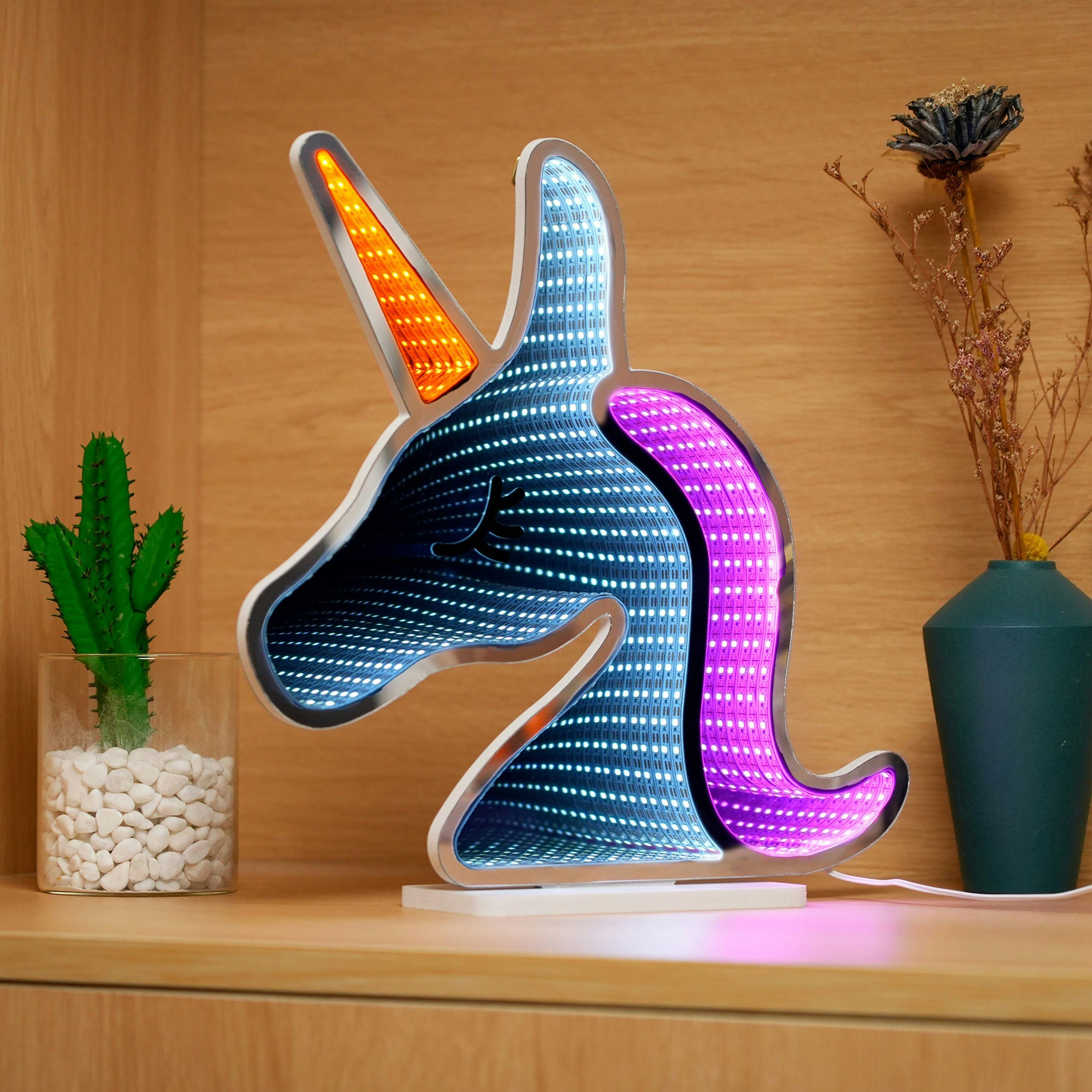 Neon Art Infinity Lights Wall & Desk Sign-Unicorn