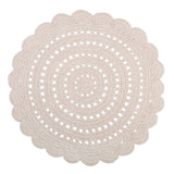 Alma Hand-Crocheted Scalloped Round Rug