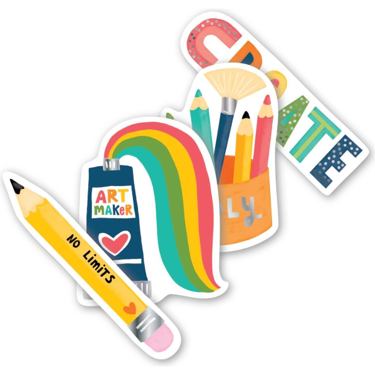 Stickiville Stickers: Art Maker - Vinyl (4 Die-Cut)
(Metallic Foil)