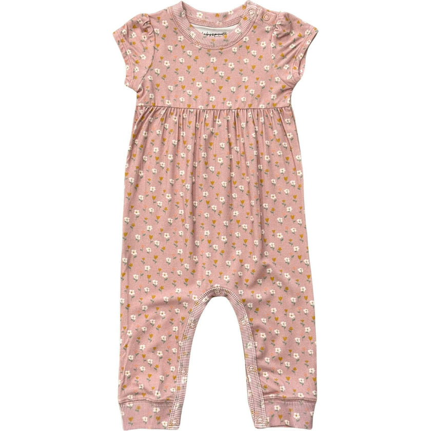Girl's Short Sleeve Pant Romper