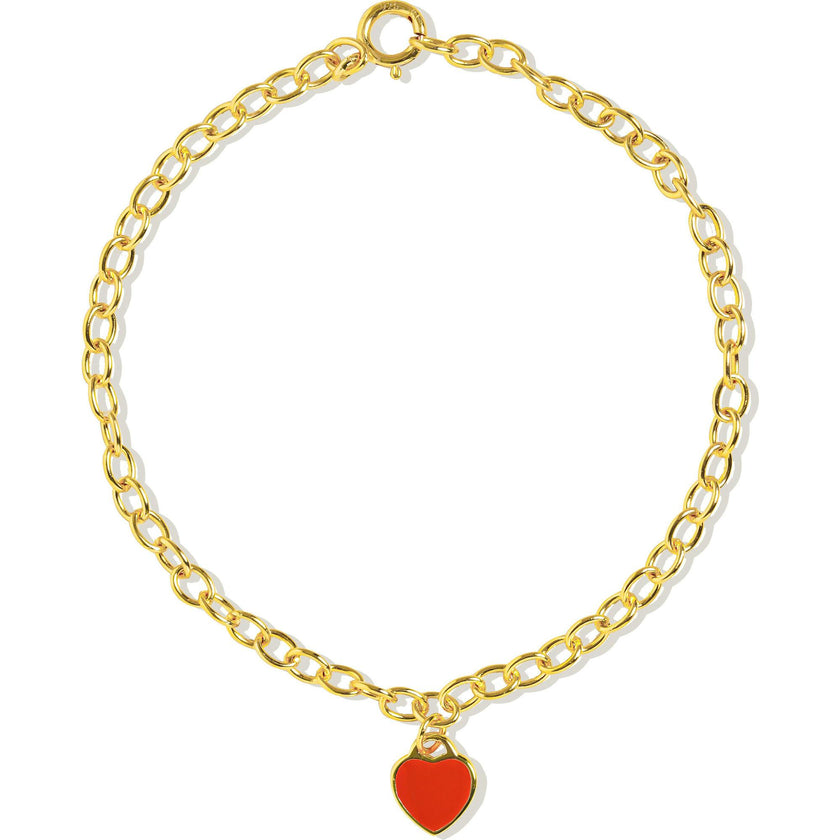 Red Central Heart Bracelet