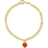 Red Central Heart Bracelet