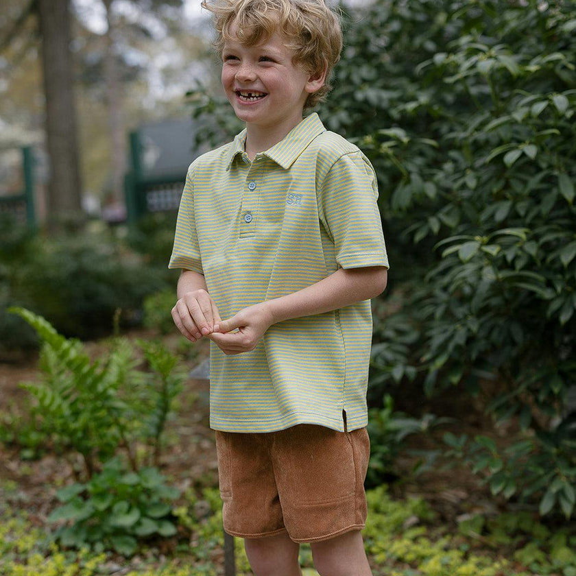 Athletic Short in Proformance Cord In Terra Cotta