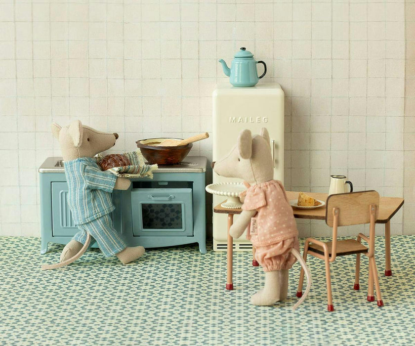 Table and chair set, Mouse - Dark powder