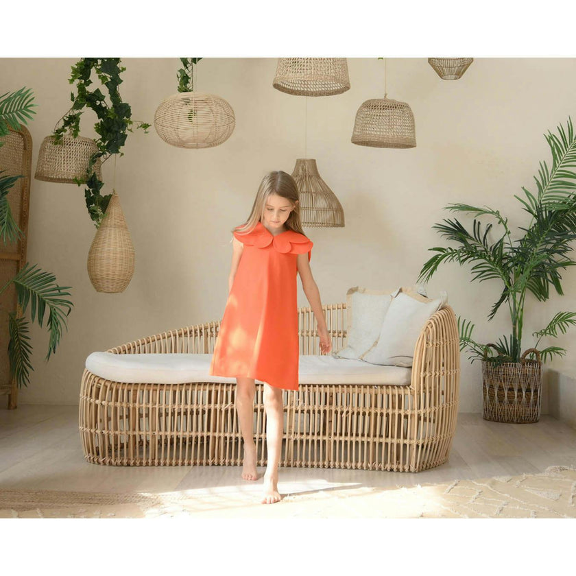 Hannah dress (scarlet orange)