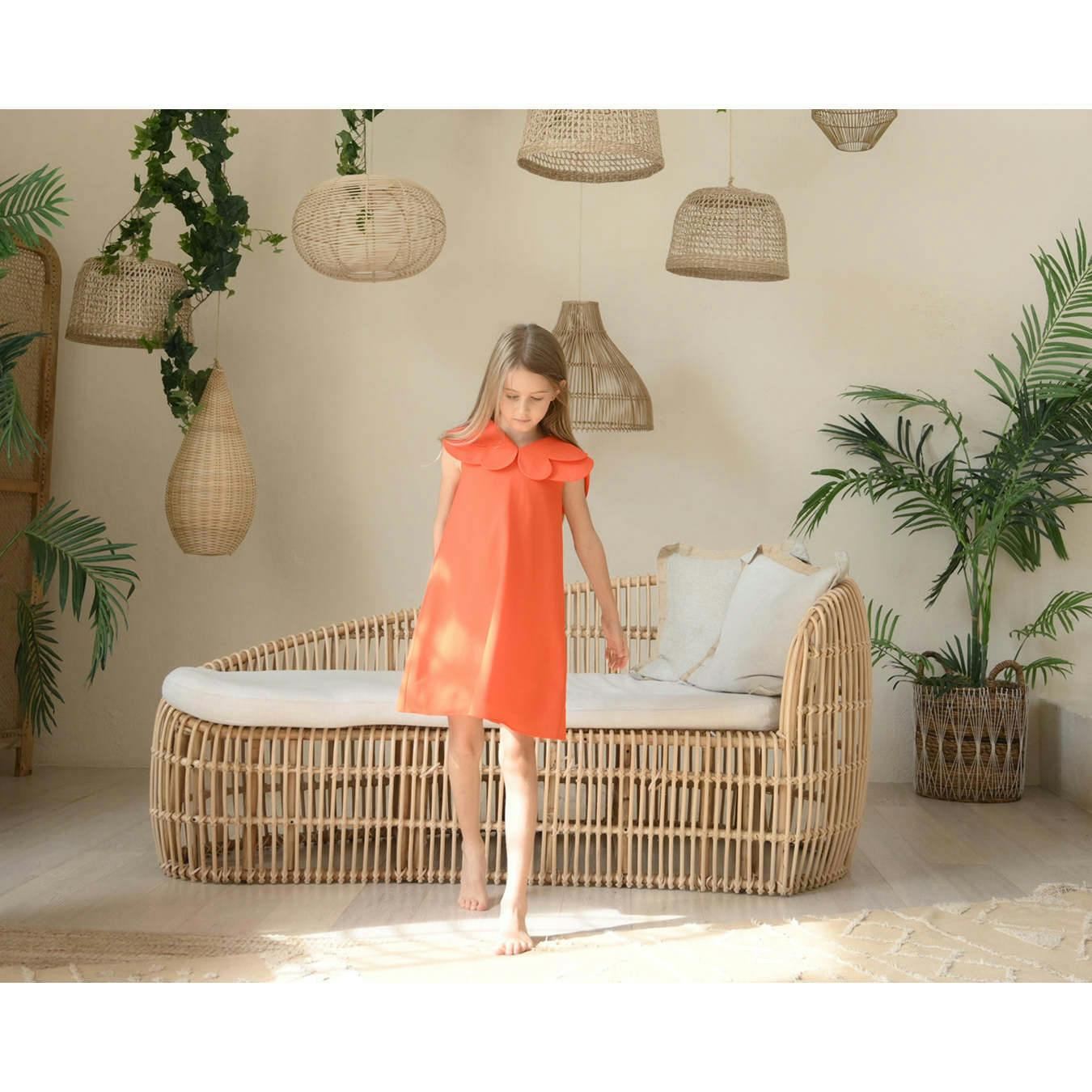 Hannah dress (scarlet orange)