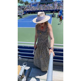 Women's Zinnia Wide & Short Brim Lace Eyelet Ribbon Sun Hat, White