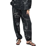 Palm High Waist Palm Print Trouser
