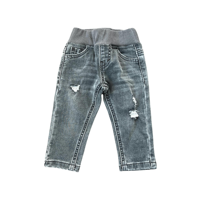 Boys Slim Denim Jeans in Gray