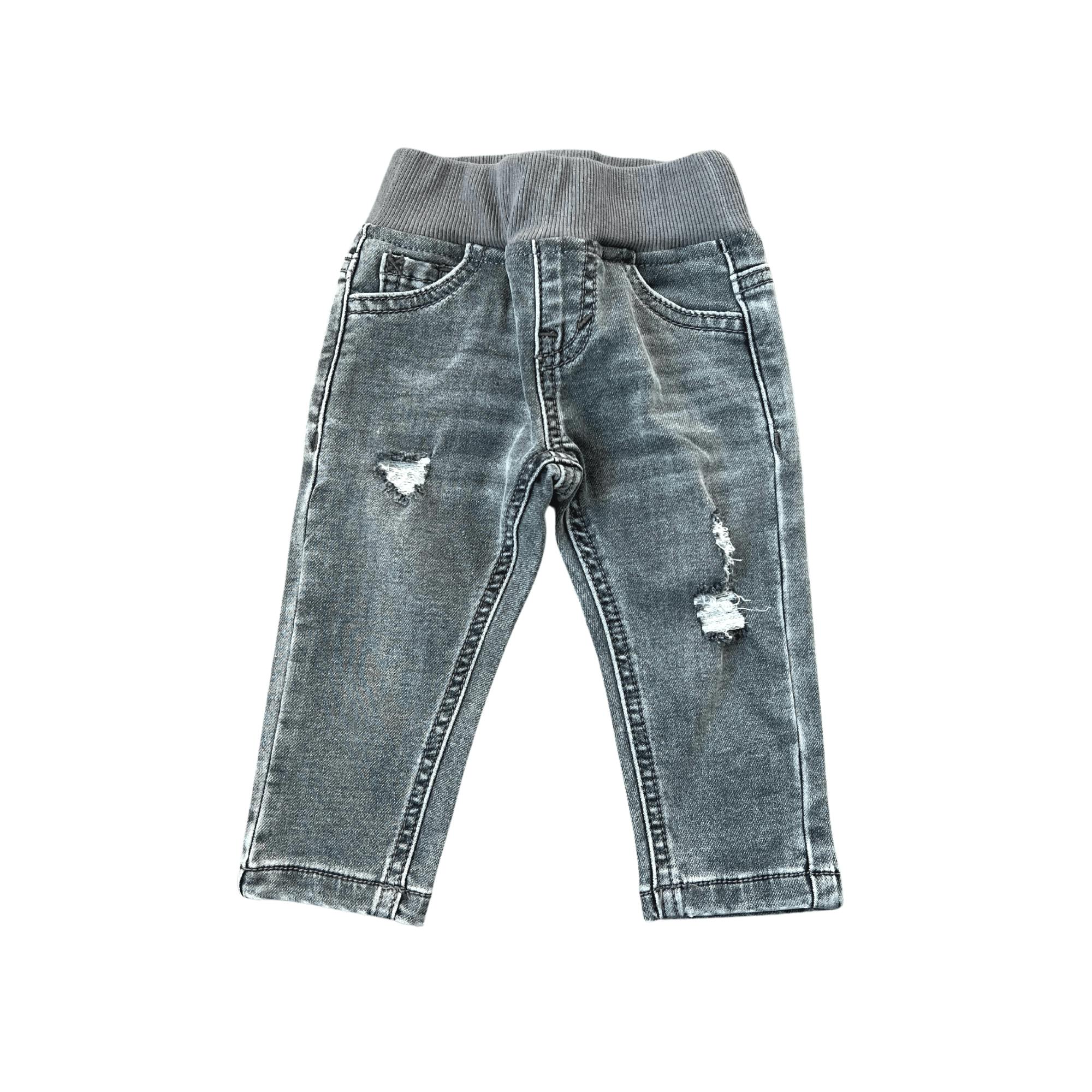 Boys Slim Denim Jeans in Gray