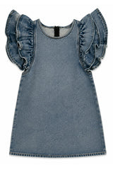 Denim Ruffle Dress
