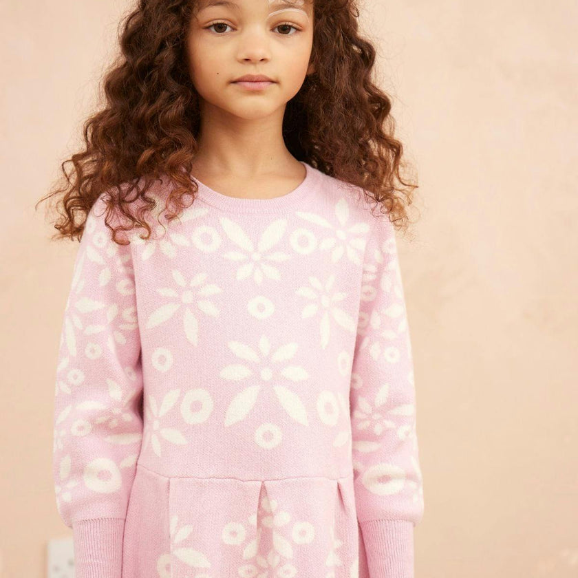 Snowflake Blossom Dress | Bubble Gum