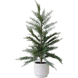 2' Faux Cedar Tree, Set of 2