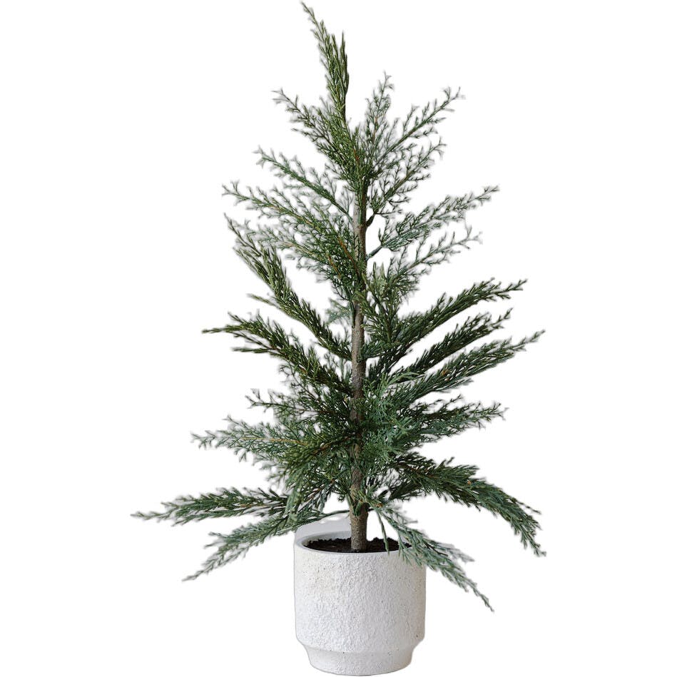 2' Faux Cedar Tree, Set of 2