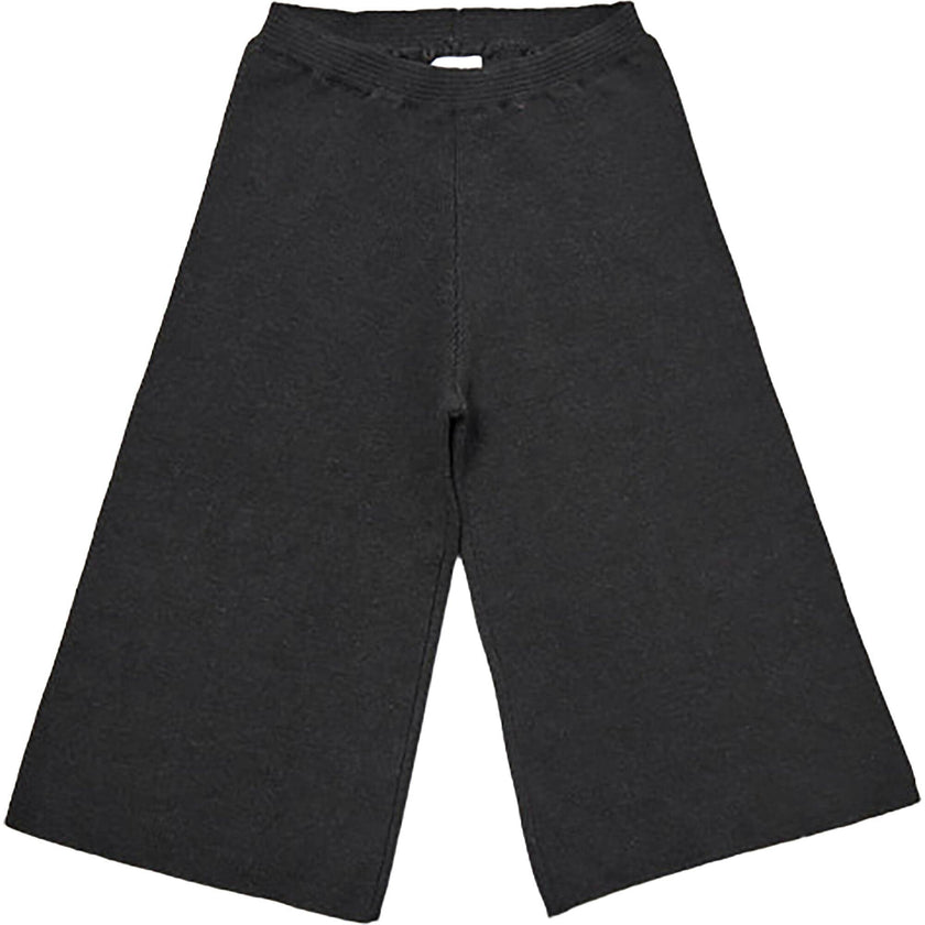 Chunky Ribbed Knit Elastic Waist Wide Leg Loose-Fit Pants