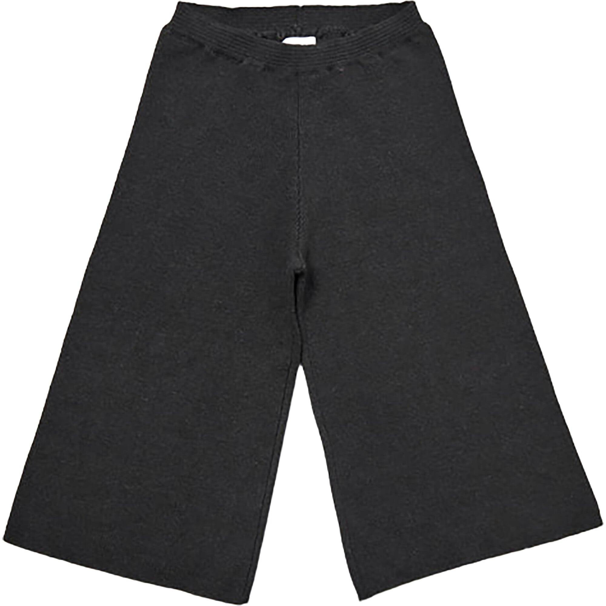 Chunky Ribbed Knit Elastic Waist Wide Leg Loose-Fit Pants