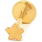 Star Titanium Flat Back Stud Earring