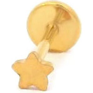 Star Titanium Flat Back Stud Earring
