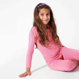 Bubblegum Pink Bamboo Kids Pajamas