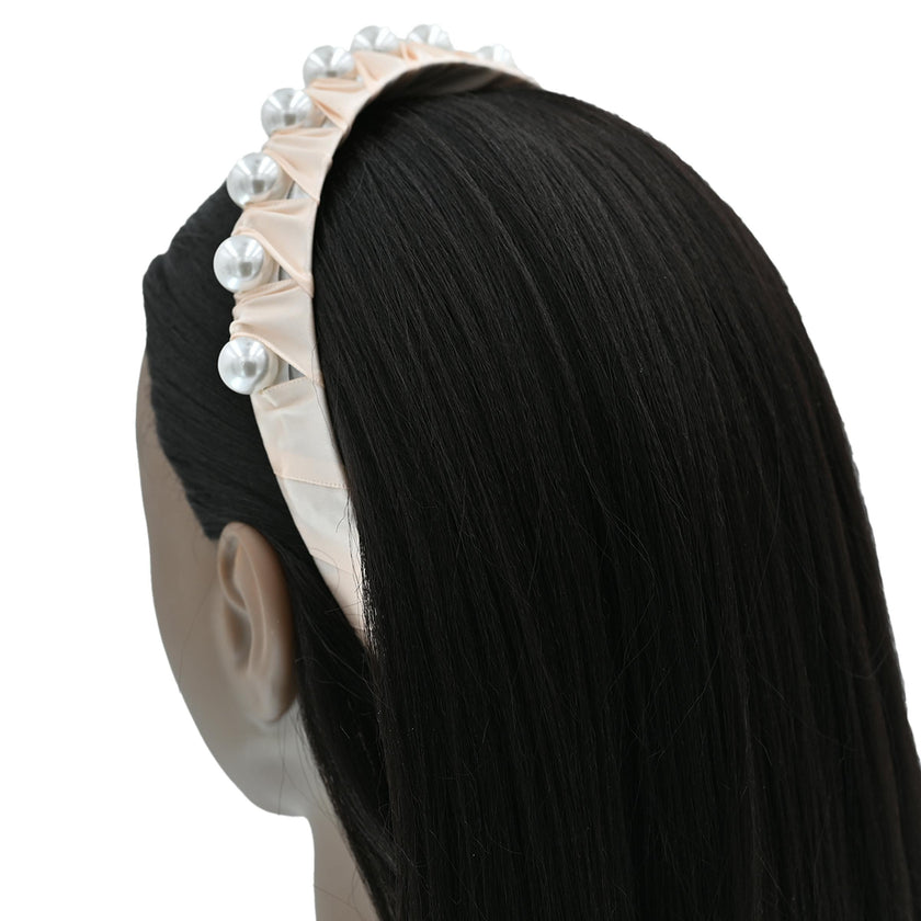 Multicolored Pearl Studded Headband