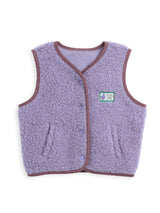 children's merino wool vest - lilac cloud